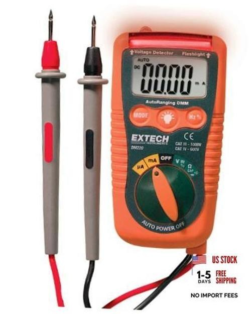 DM220 True RMS Digital Multimeter - 6000 Count, Auto/Manual Ranging,