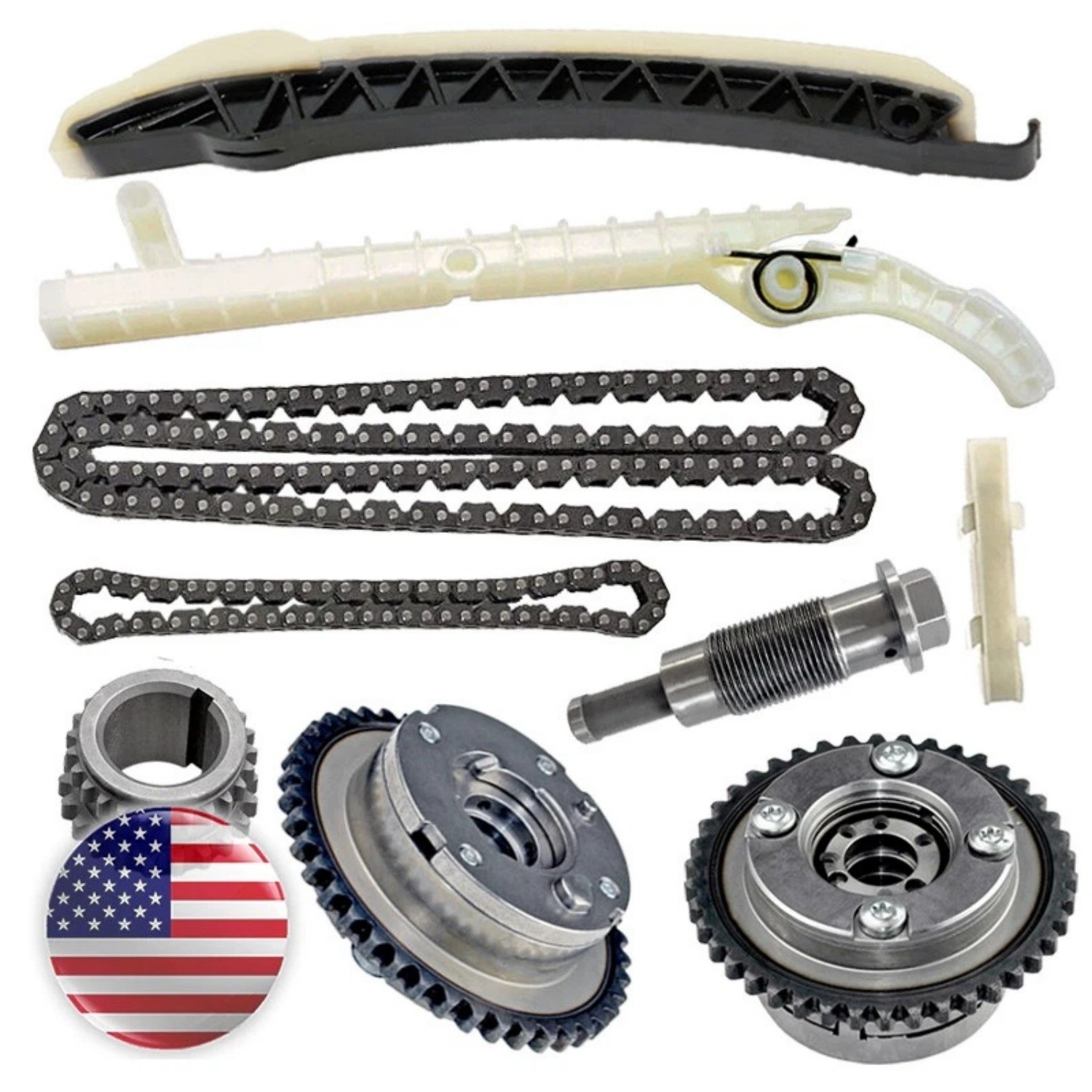 Timing Chain Kit Pair VVT Gears For Mercedes Benz CLA250 E250 GLK200 E200 C300