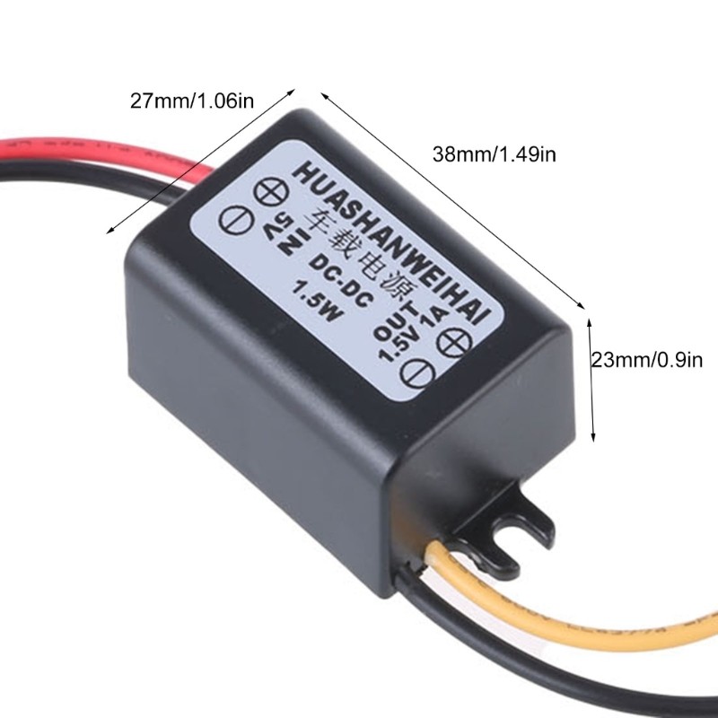 Car Power Converter DC5V to 1.5V1A Step-down Voltage Regulator Module for Toy
