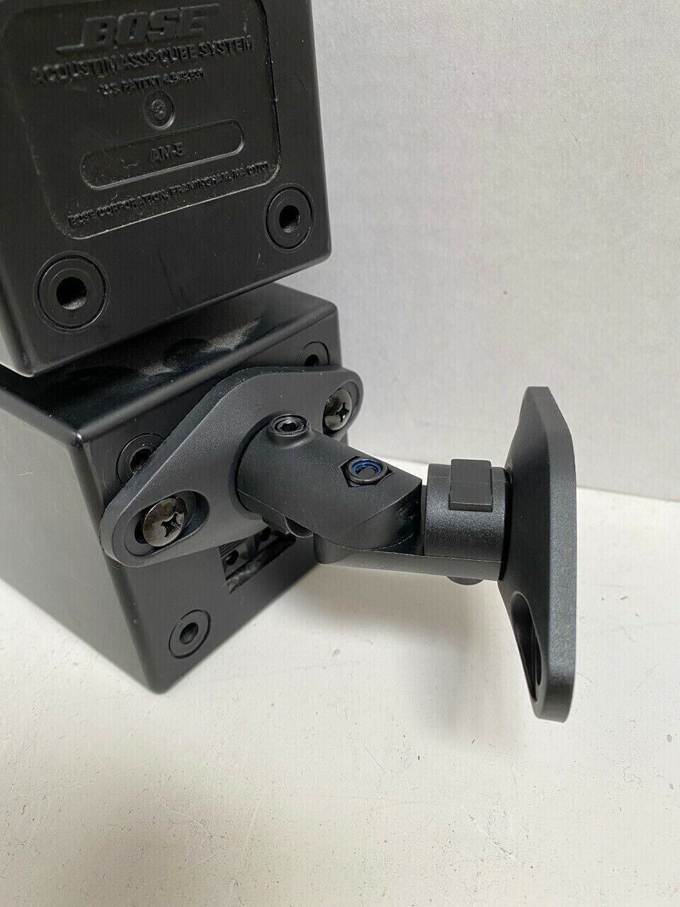 Plastic wall mount bracket for Bose Acoustimass AM-5 Speaker - Black -Pair