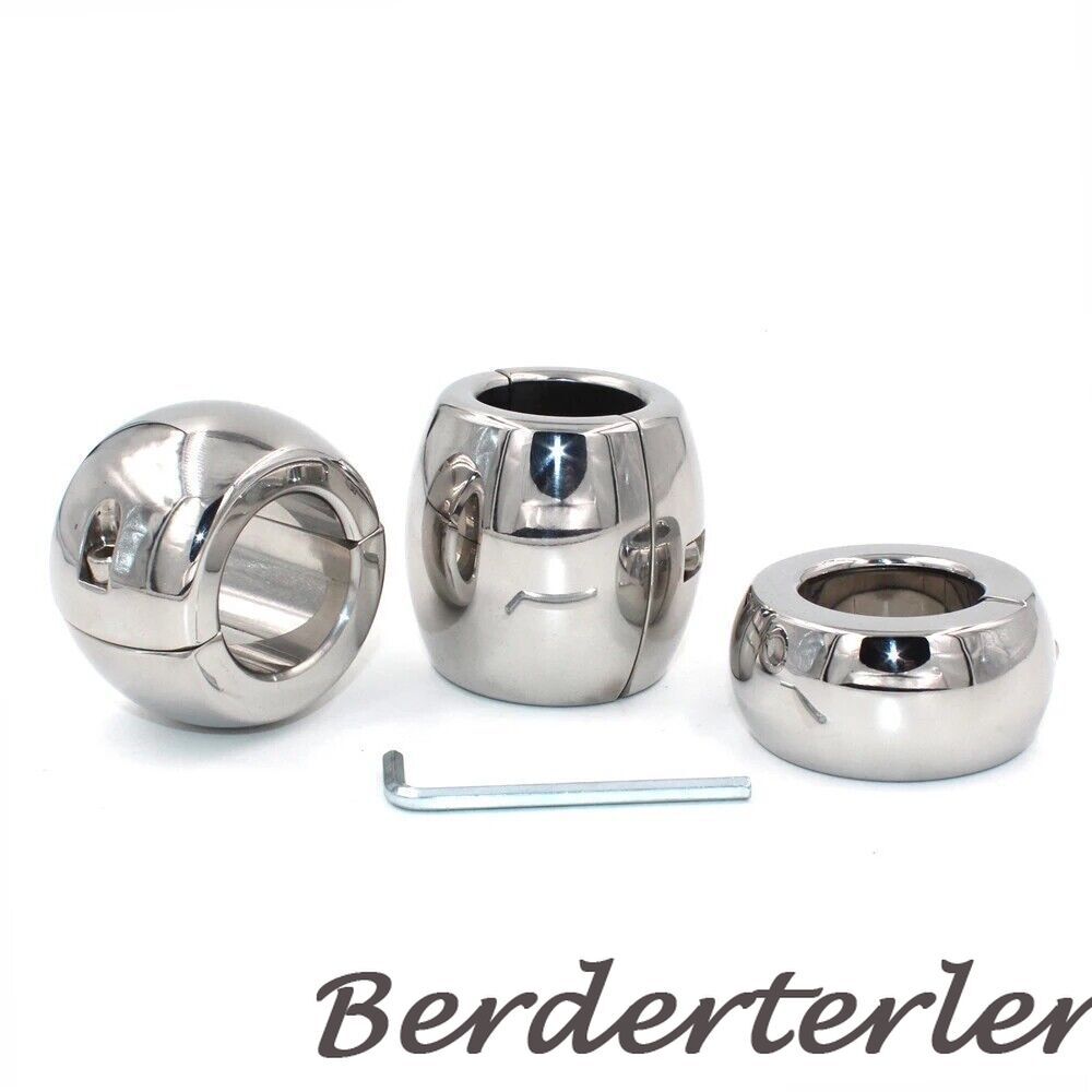 Magnetic Ball Stretcher Scrotum Penis Rings Weight Heavy Duty Stainless Steel