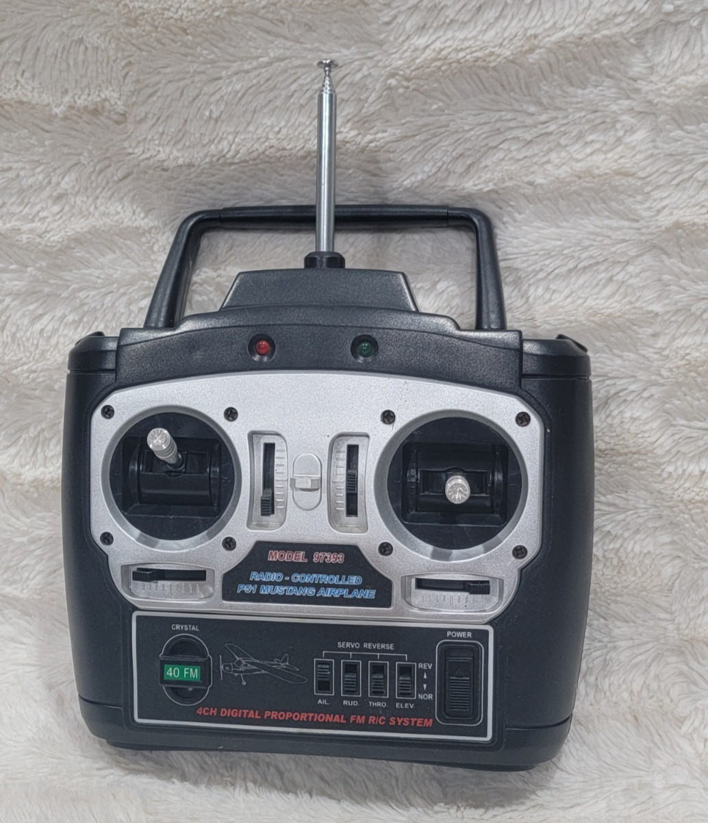 R/C P51 Mustang Airplane Remote Transmitter Controller 72 Mhz FM 4ch Model 97393