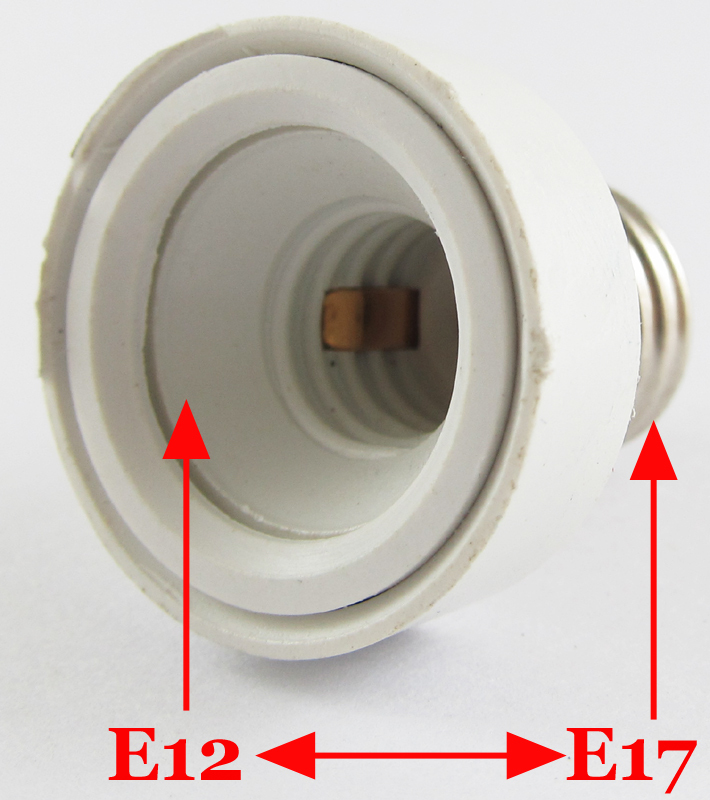 50pcs E17 Male to E12 Female Socket Base LED Halogen CFL Light Bulb Lamp Adapter