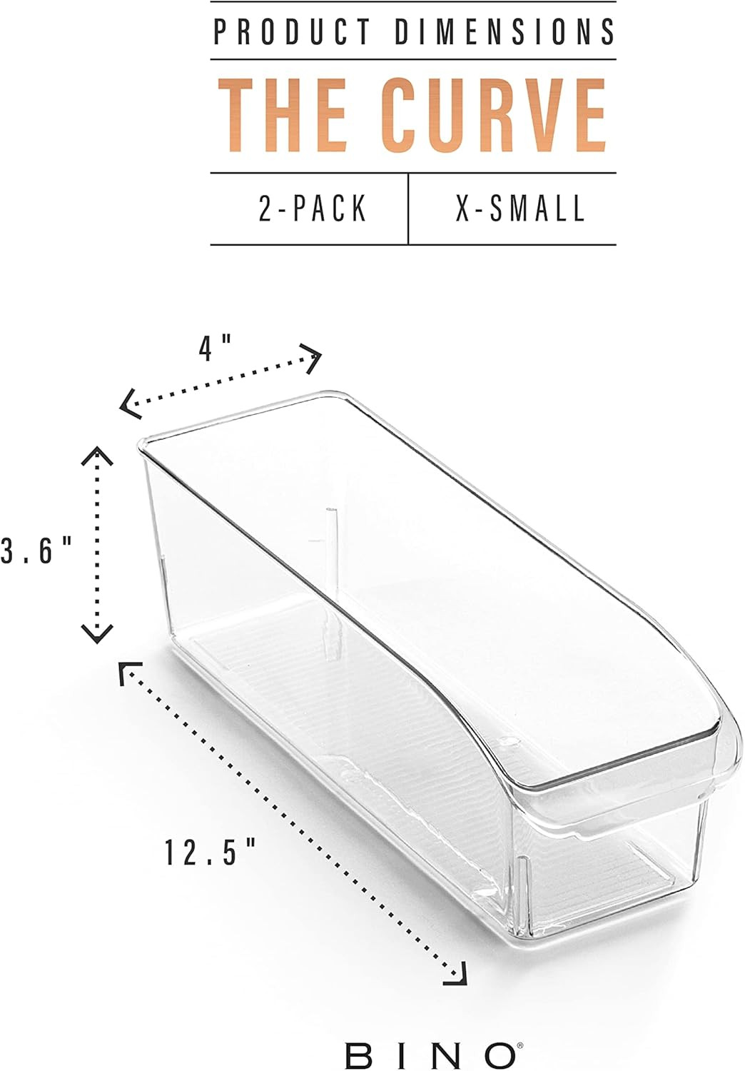 | Plastic Storage Bins, Small | THE CURVE COLLECTION | Multi-Use Organizer Bi...