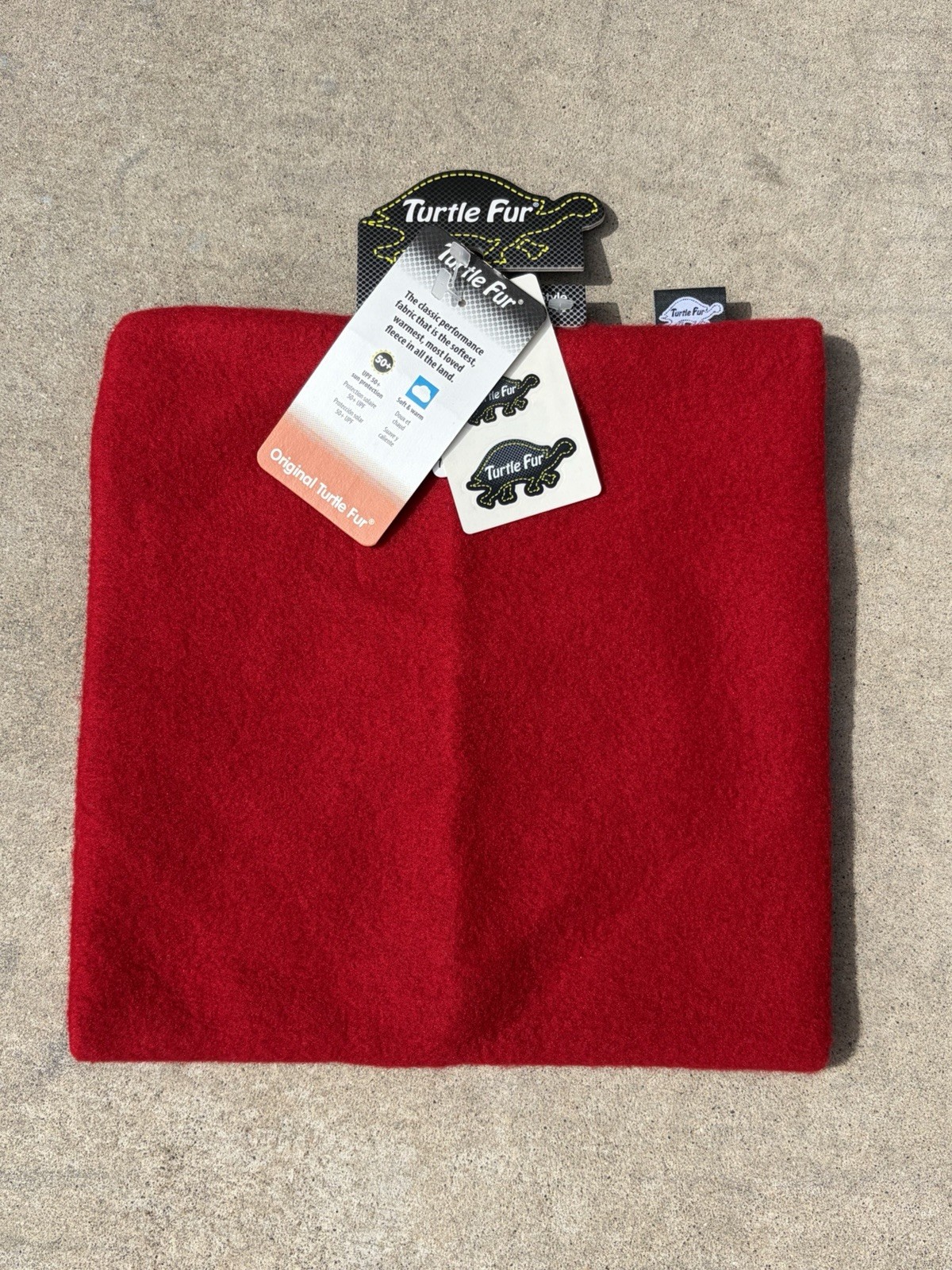 Qty:2 Original Turtle Fur Fleece Gaiter Neck Warmer Acrylic Black & Red Two Pack