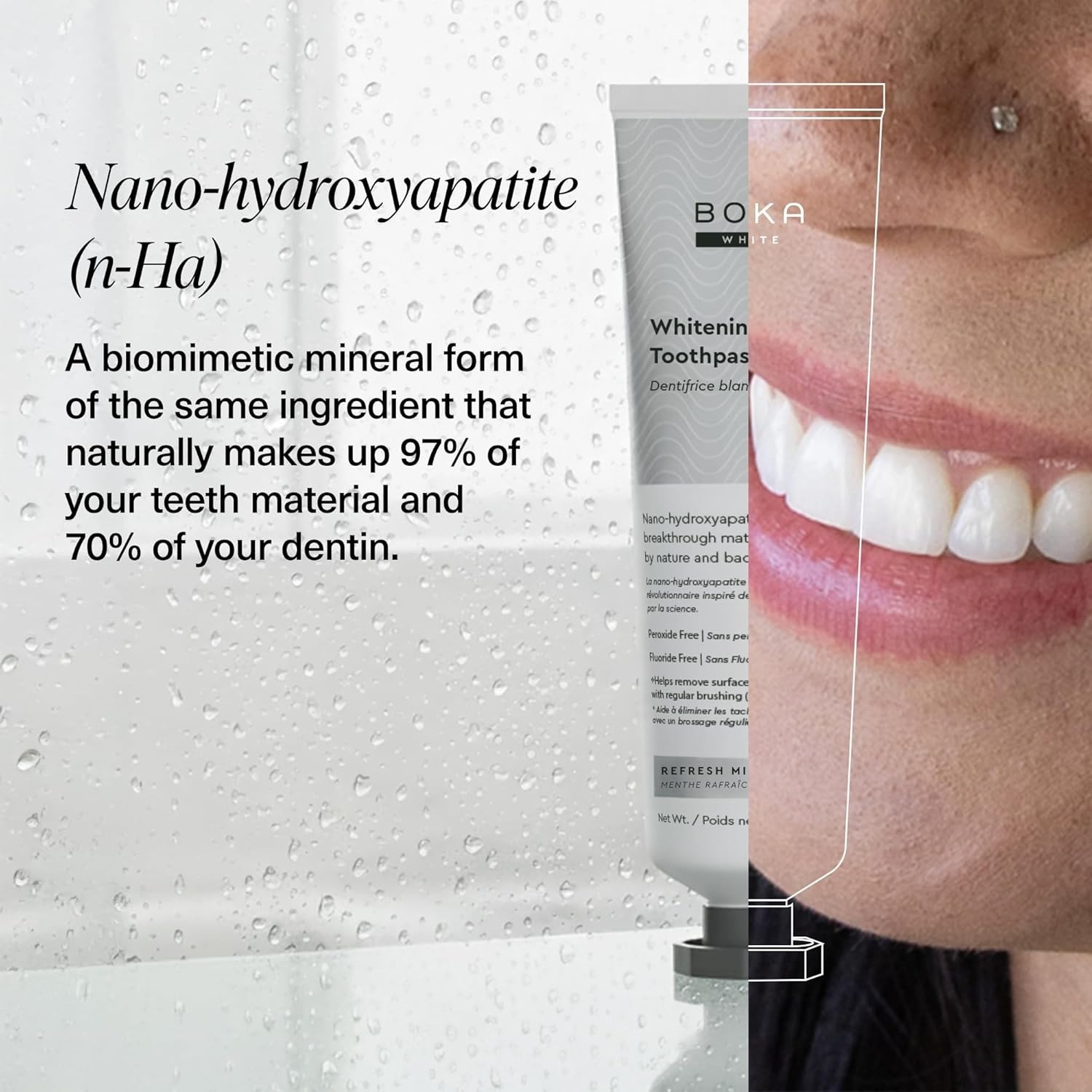 Gentle Nano Hydroxyapatite Toothpaste for Sensitive Teeth - Refreshing Mint