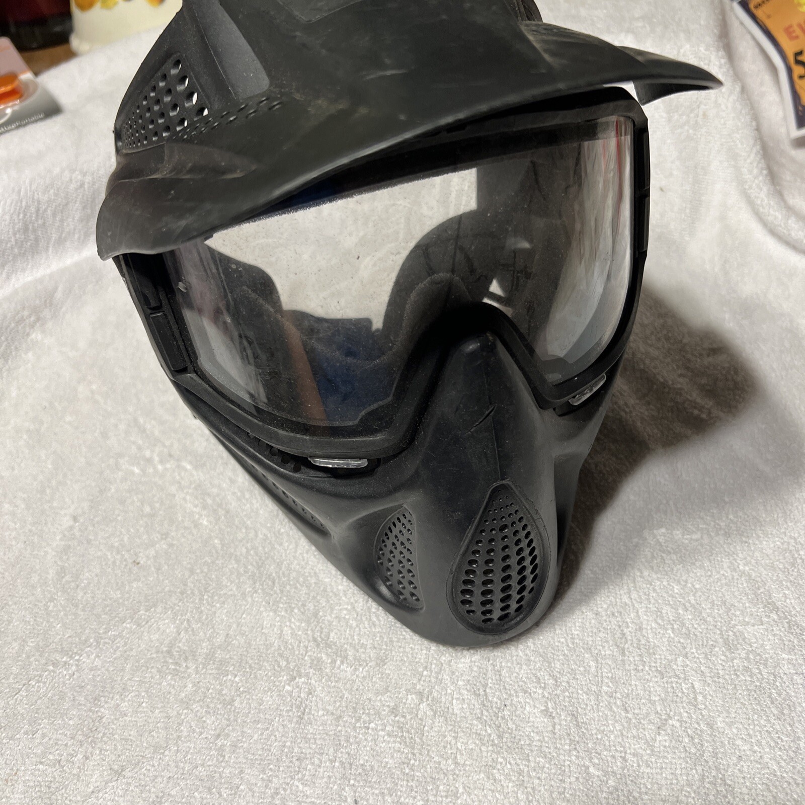 JT Paintball Mask With Clear Lenses Goggles Visor Full Face Dual Straps