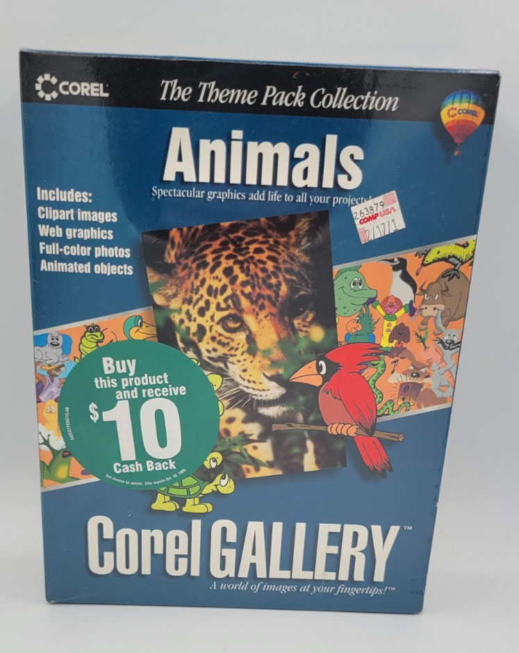 Corel Gallery Animals Theme Pack Collection 8000 Clipart Images Sealed