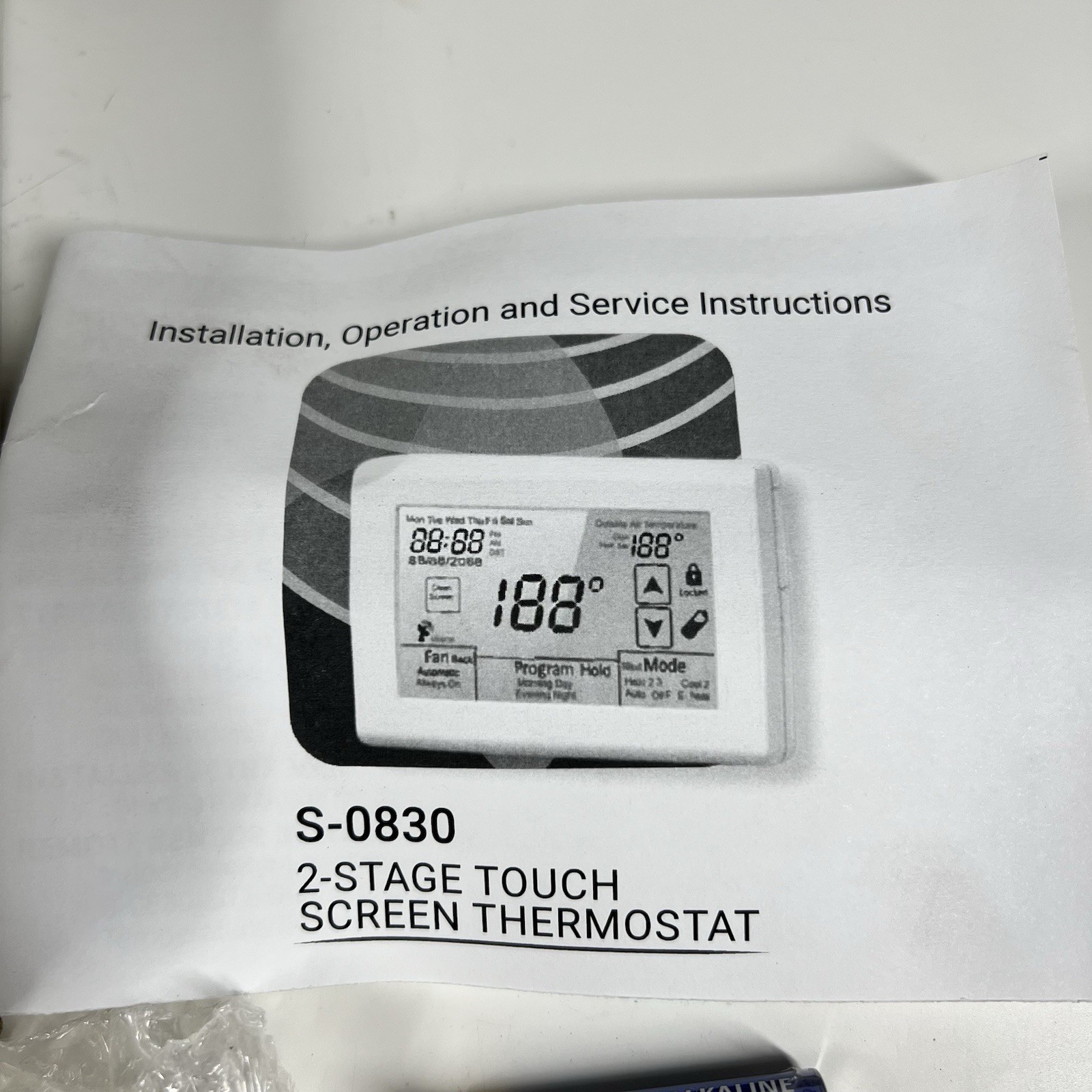 Advanced Radiant Systems Hale 2-Stage Touch Screen Digital Thermostat White NEW