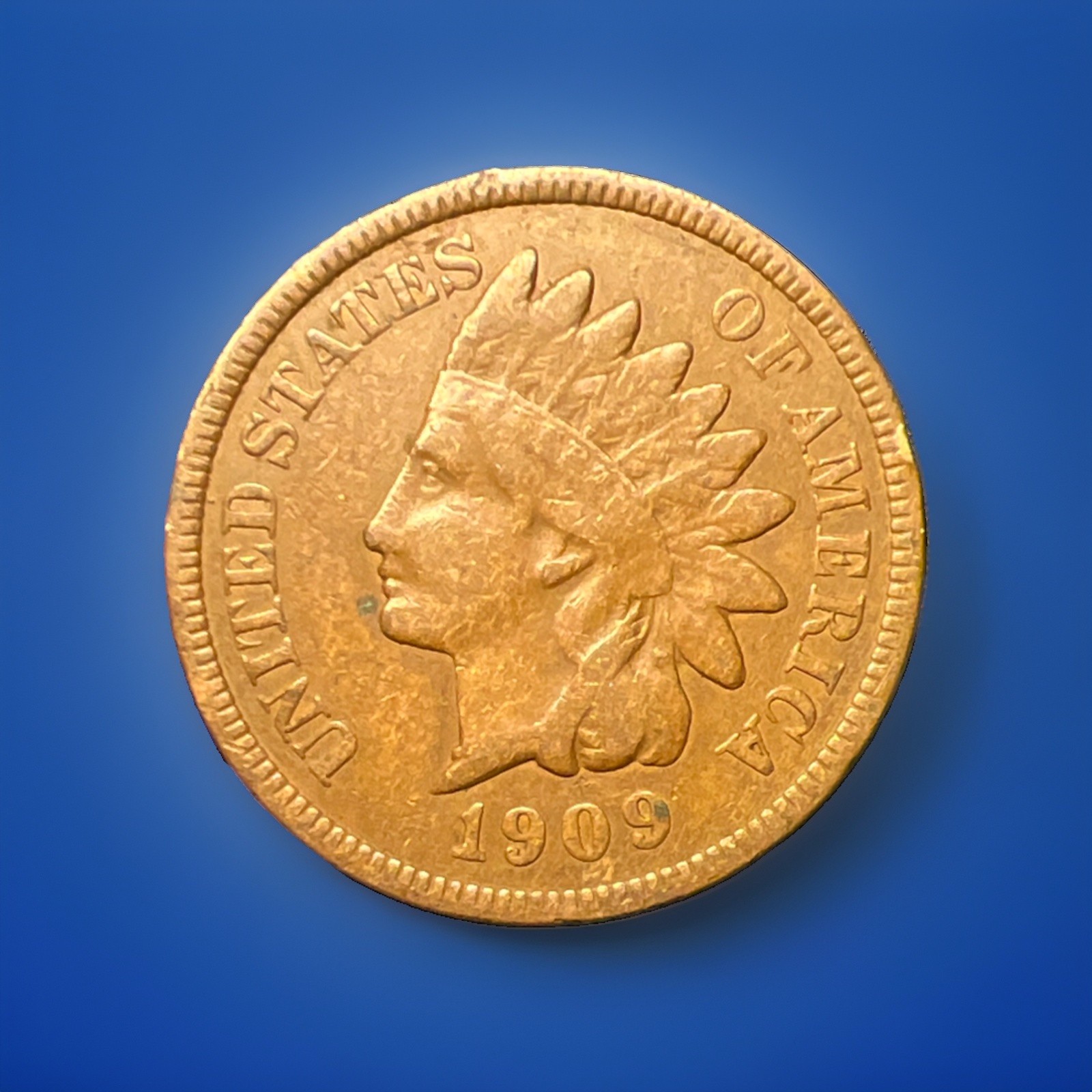 1909 Indian Head Cent -Partial Liberty-