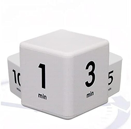 Cube Timer 1 3 5 10 Minutes - Flip Countdown Visual Timer for Time 1-3-15