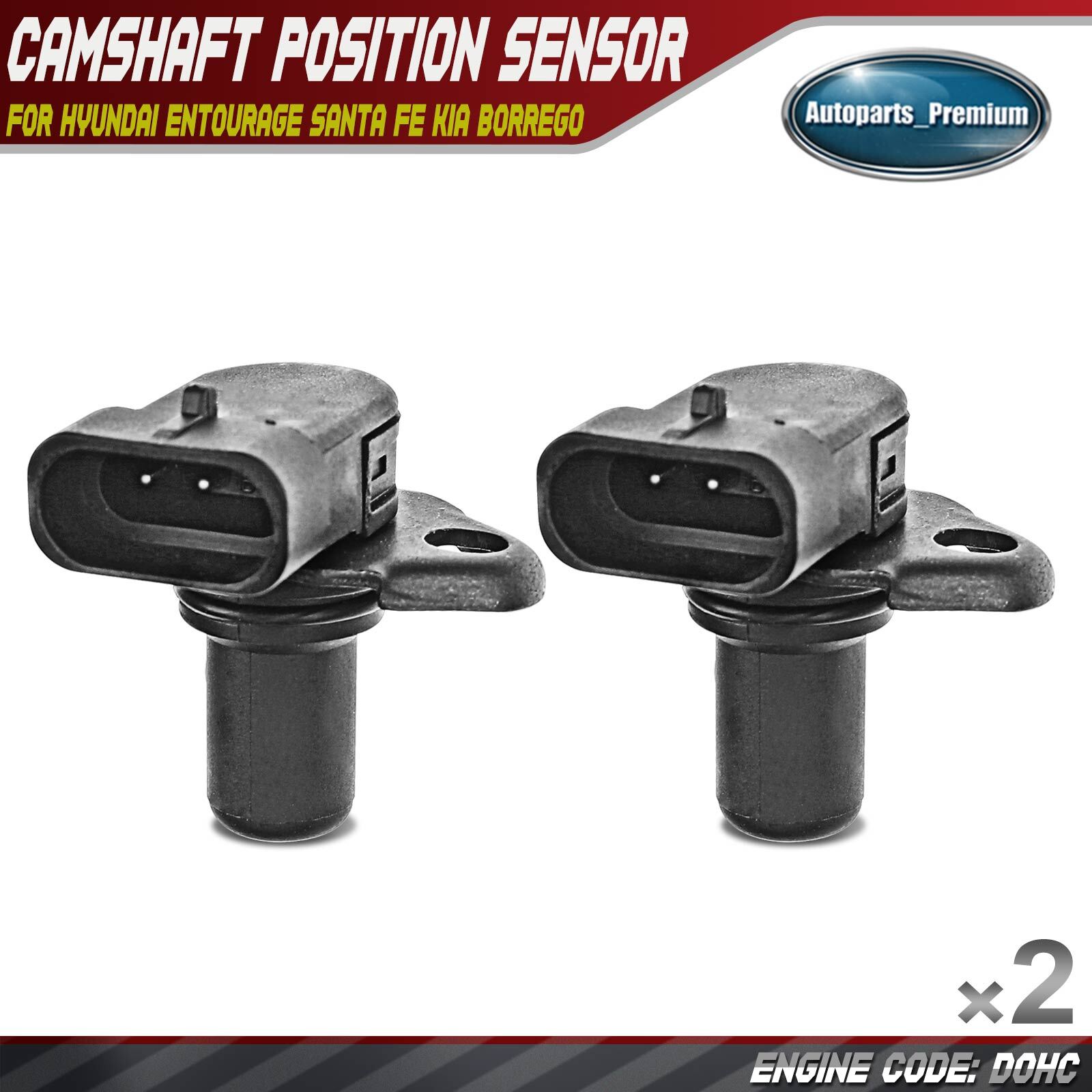 New 2pcs Engine Camshaft Position Sensor for Hyundai Kia Entourage Genesis Coupe
