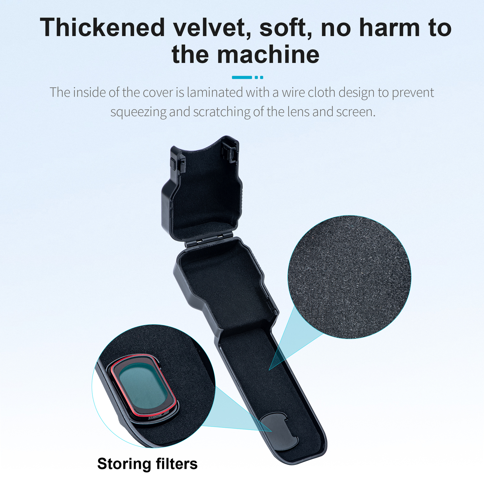 Gimbal & Screen Protector Cover Flip Version for DJI Osmo Pocket 3 black