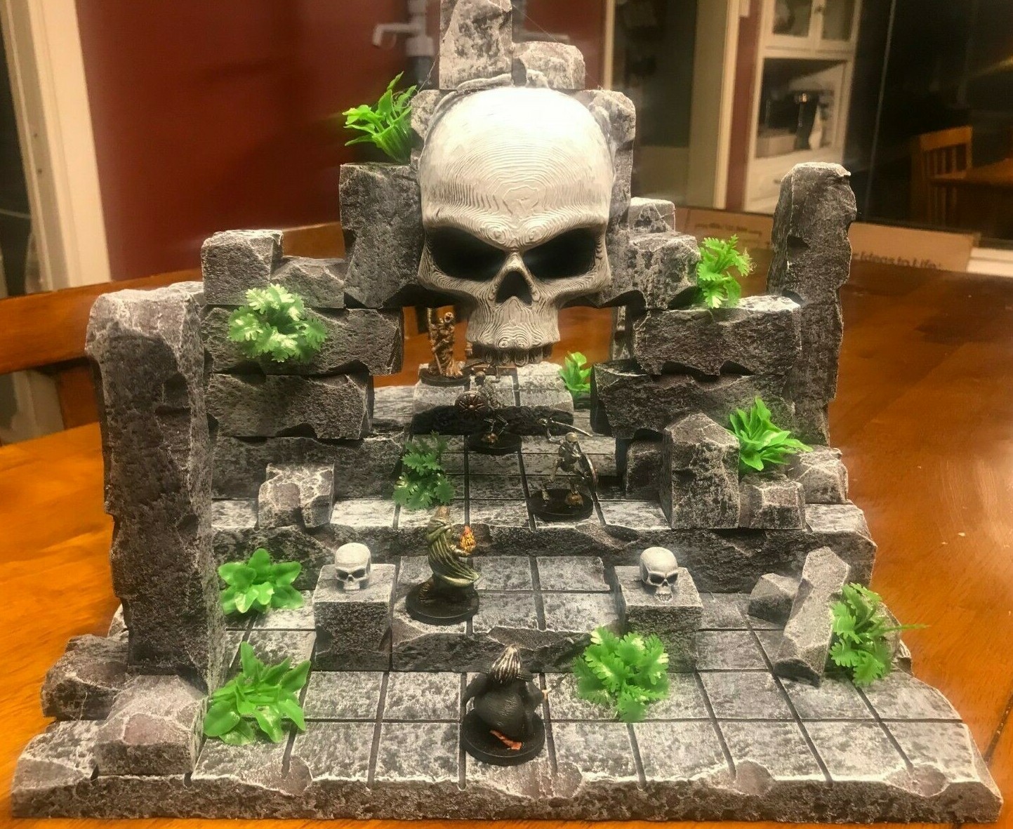 Skull Temple Ruin Set 28mm Dungeons and Dragons Pathfinder d&d Terrain Scenery