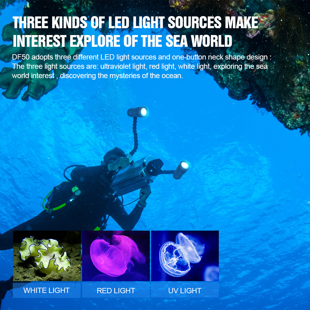 Trustfire DF50 6500Lumen LED Diving Light Waterproof Scuba LED Flashlight V