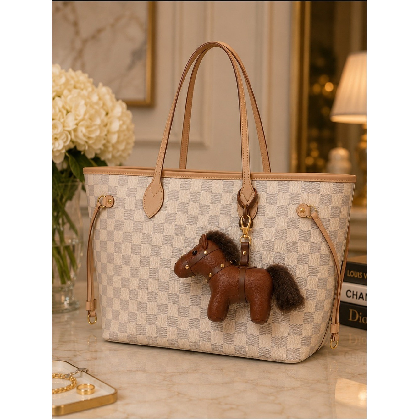 New Horse Bag Charm Equestrian Premium Luxe Playful Neutral