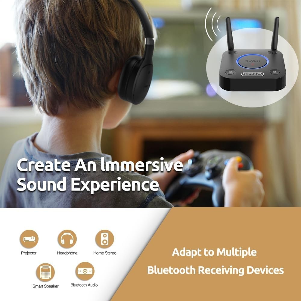 Bluetooth 5.3 Transmitter for TV - Wireless Audio Adapter