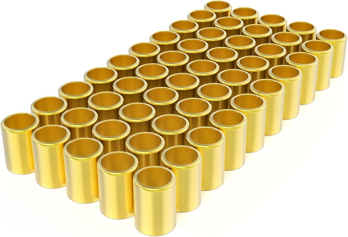 GASHER 50PCS Hose Ferrules Brass Fitting 7327, 16mm Air Hose Crimping Fittings U