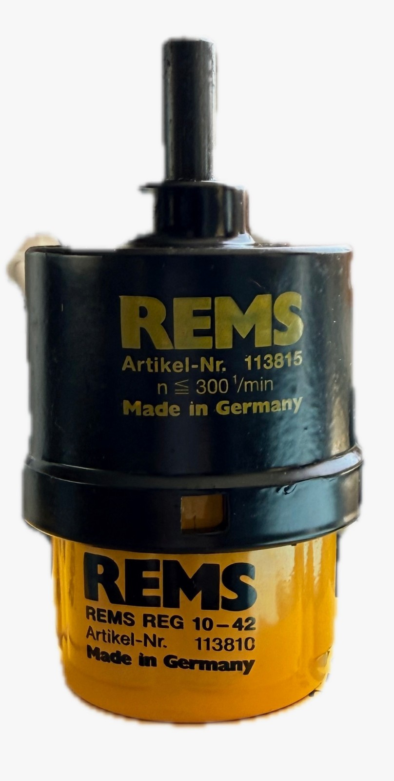 Three Industrial Pipe Deburring / Reaming tools with drill adapters 10-42mm REMS