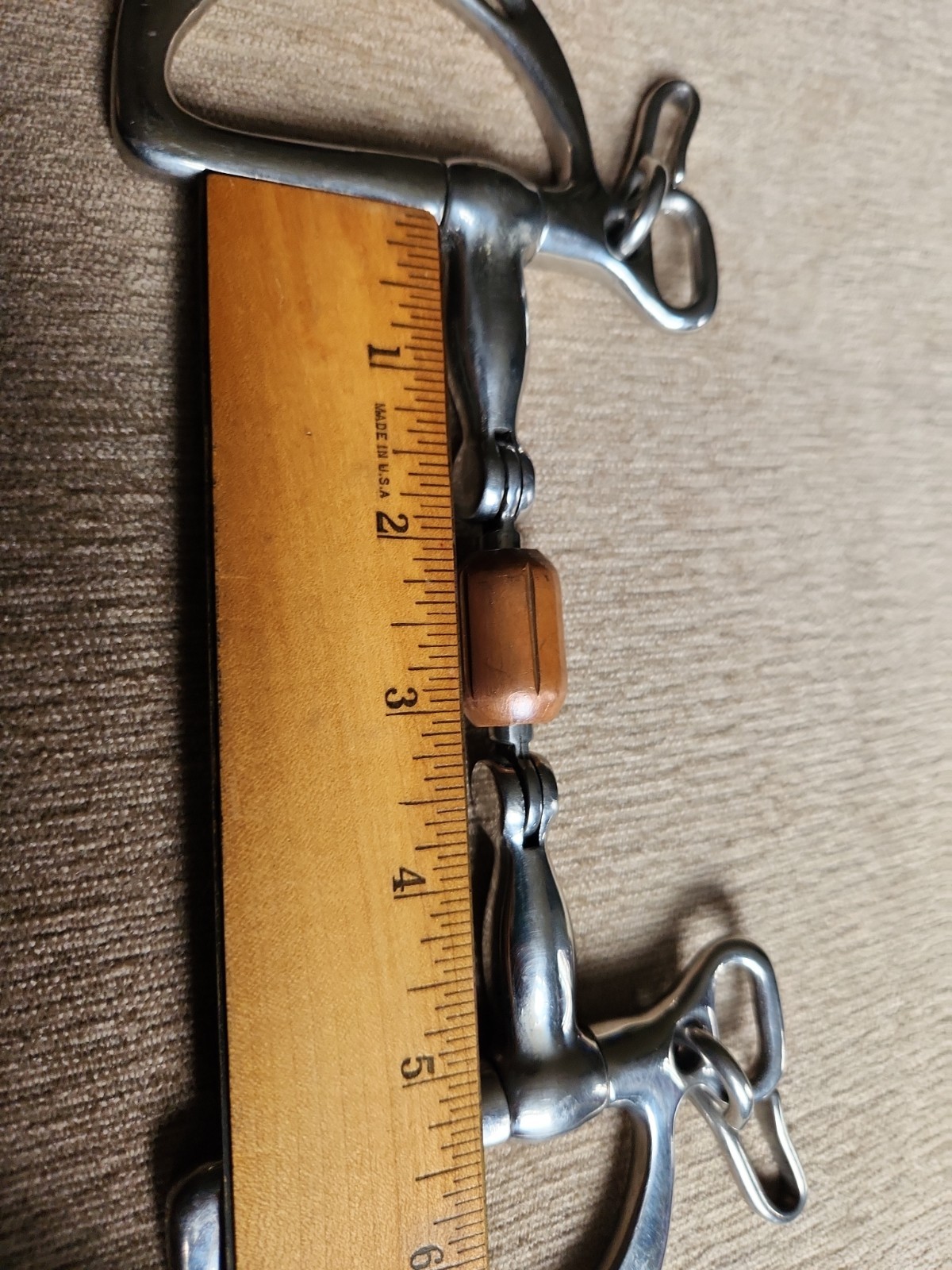 Centaur 5" Horse Bit Kimberwick Double Hinged D Cheeks With Copper Roller