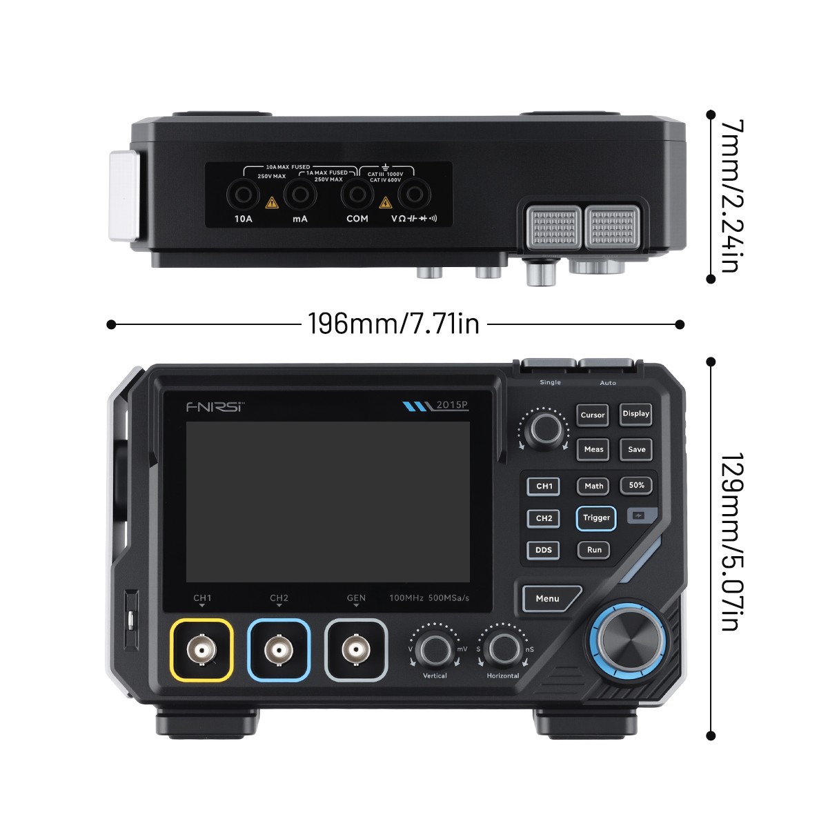 All-in-One Handheld 100MHz ScopeMeter:Oscilloscope Waveform Generator&Multimeter