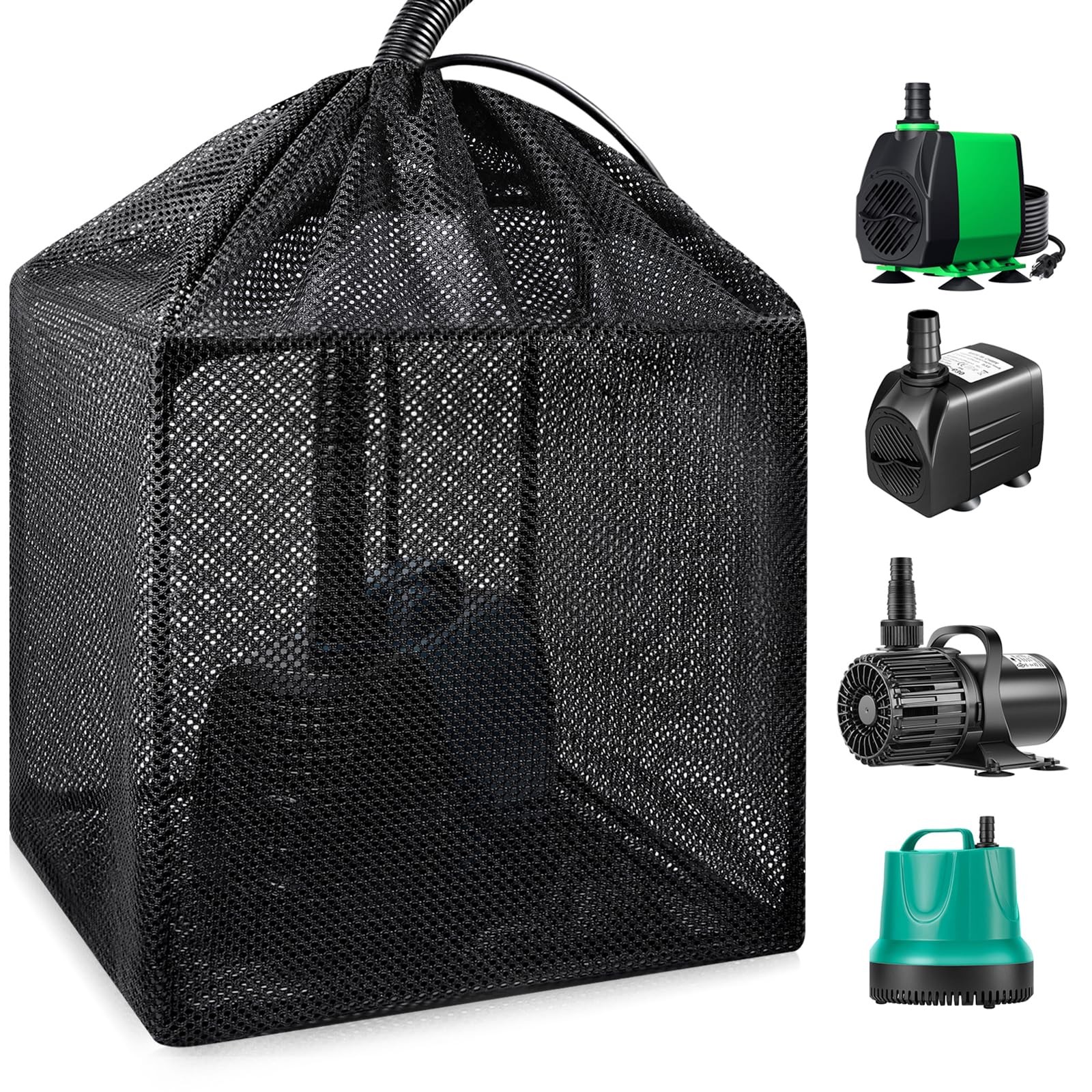5 Inch Anti Clogging Pond Pump Filter Bag Mesh Water Pump Barrier Box Bag