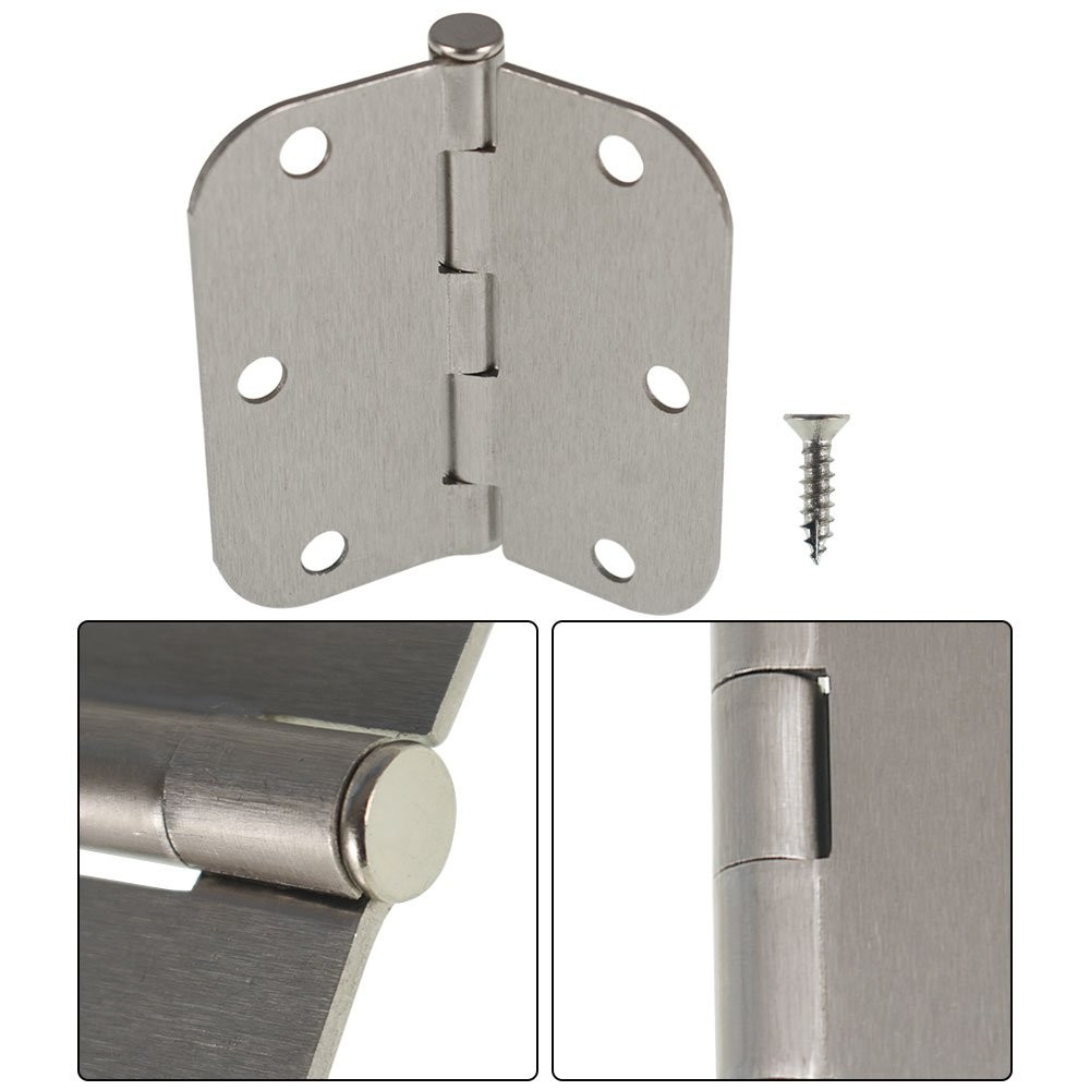 30 Pack 3.5 Inch*3.5 Inch Thinkness 2.2 mm Satin Nickel 5/8" iron Hinges New