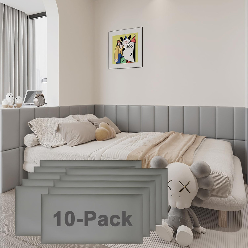 Yu Li 3Dh 3D Anti-Collision Wall Padding For Kids Self-Adhesive 10Pcs Grey