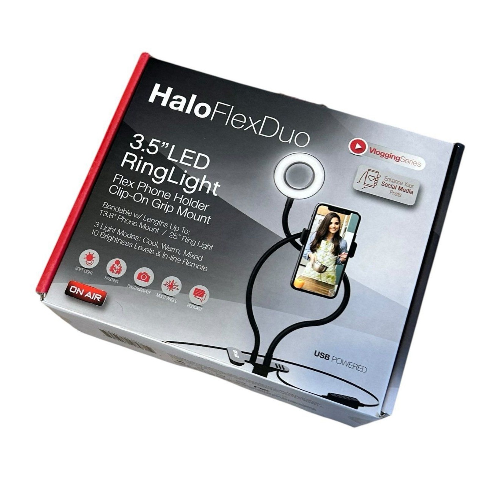 NEW Halo Flex Duo Vlogging Light 3.5 LED Cell Phone Accessories Video Electronic