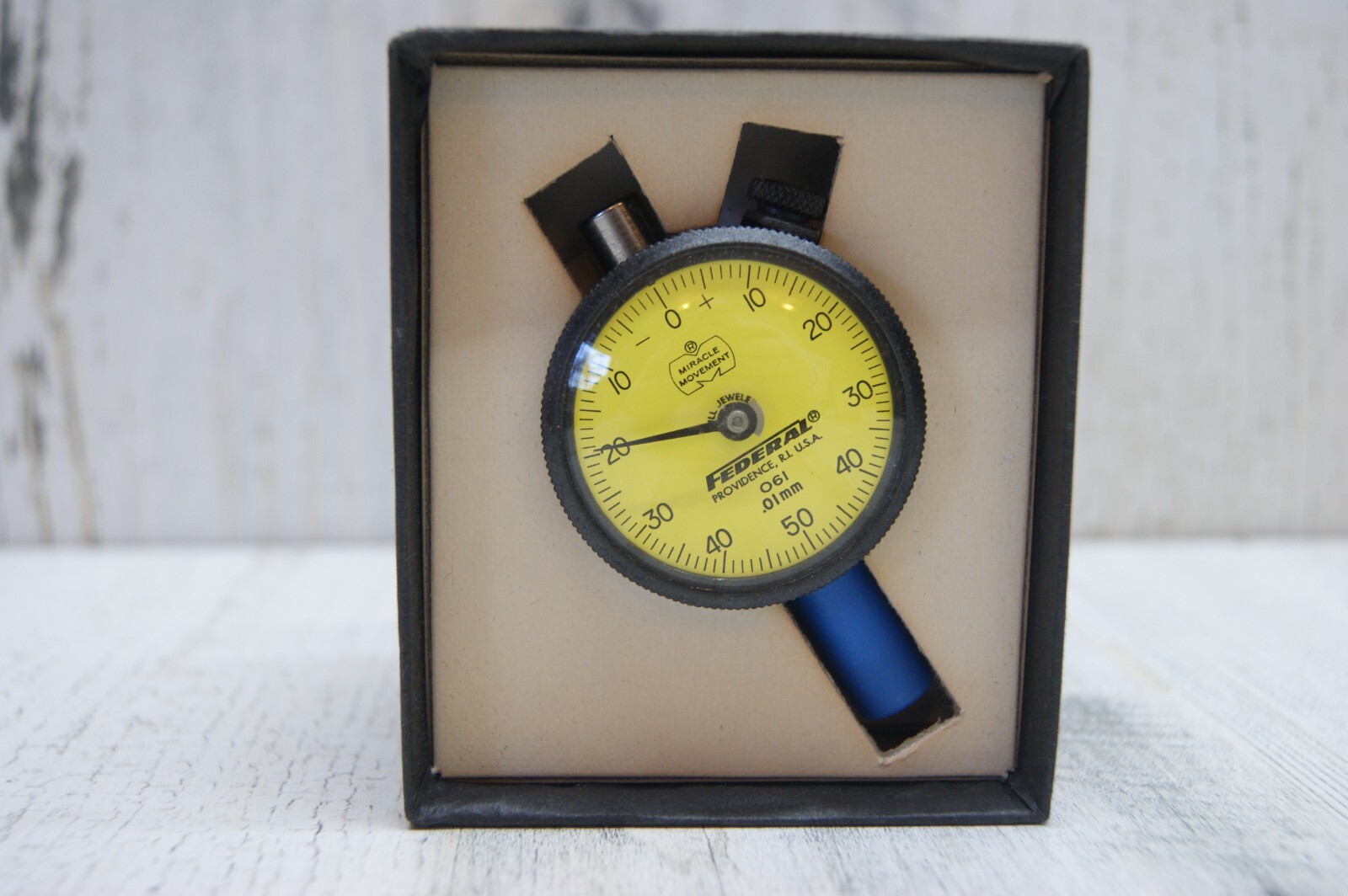 Federal 061 Precision Dial Indicator .01mm Full Jeweled Miracle Movement