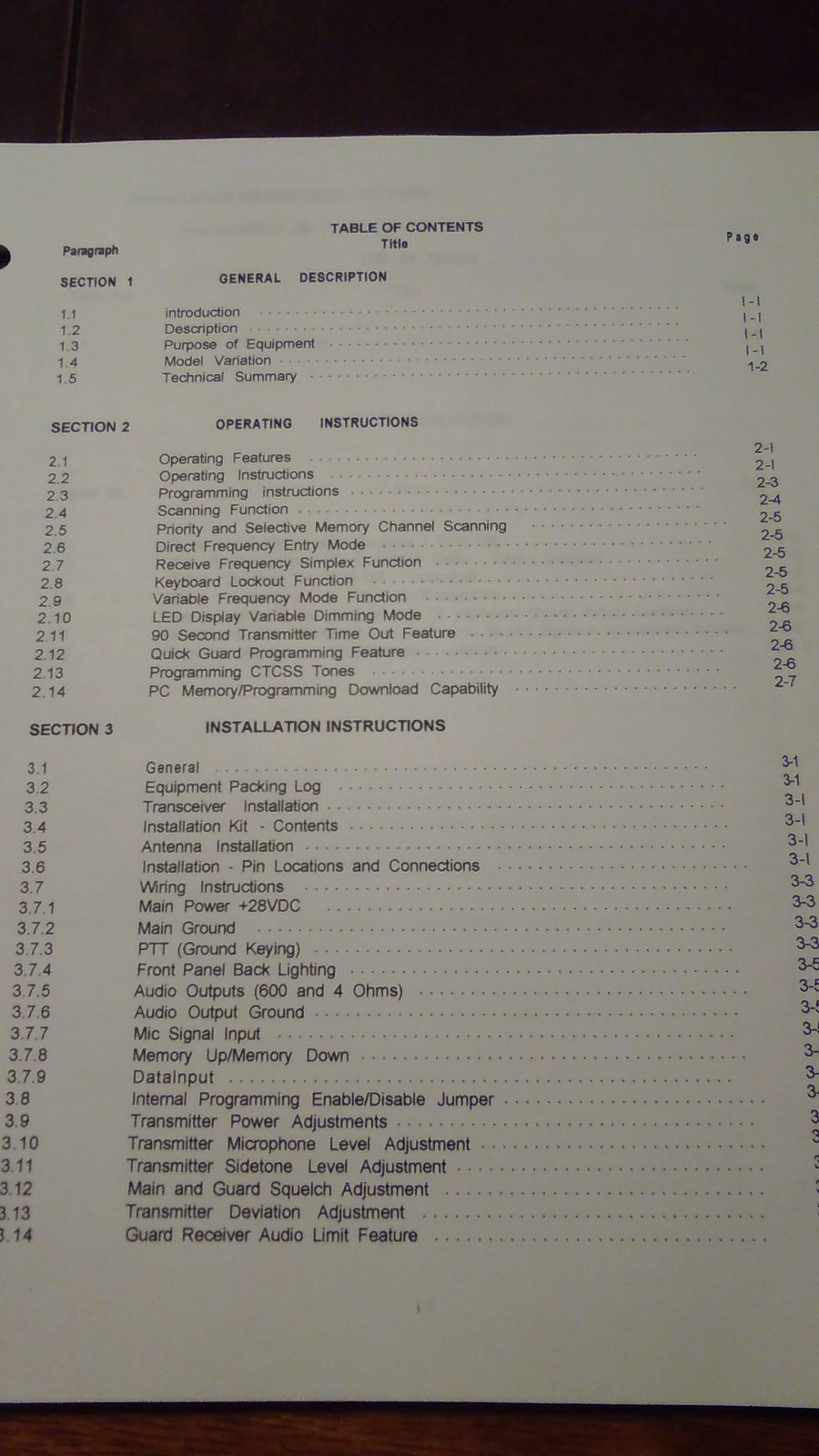 Technisonic VHF FM Model TFM-138 Install & Operator's Manual