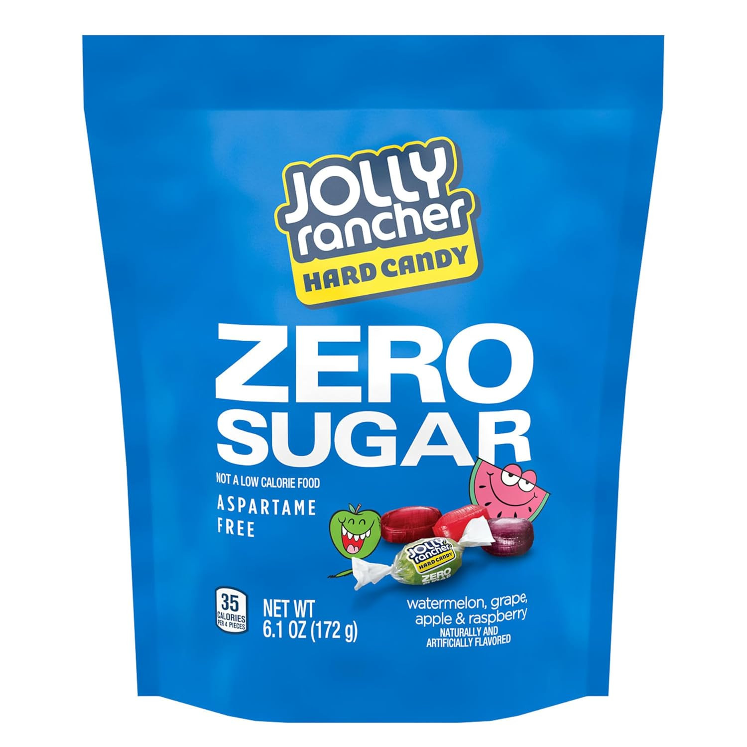 Zero Sugar Assorted Fruit Flavored Hard Candy Bag, 6.1 Oz