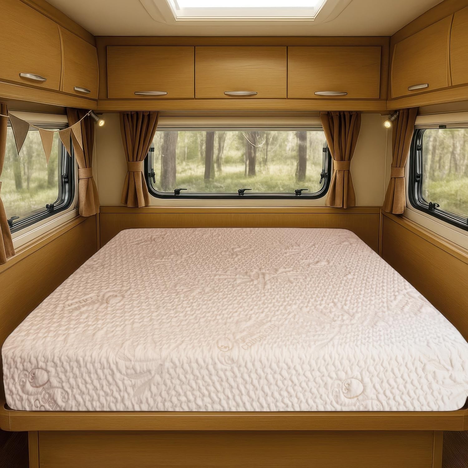 4” x 48" x 75" Firm W/ Organic Cotton Cover Mattress Replacement RV Bunk Camper
