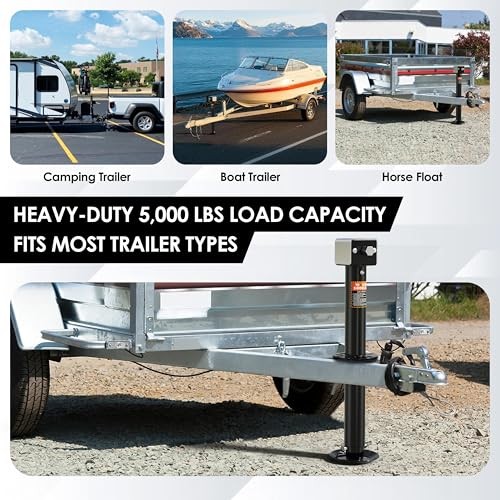 Upgrade 5000 lbs Trailer Jack, A-Frame Dirll Trailer Jack, 23" Vertical