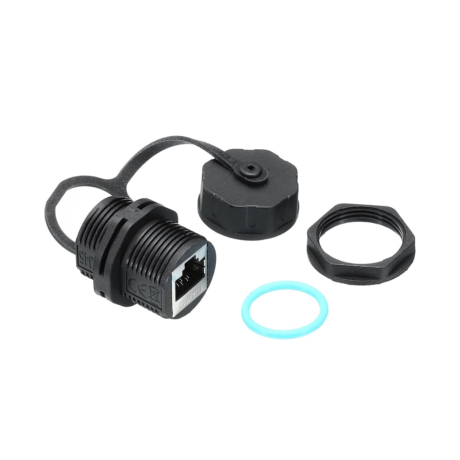RJ45 Panel Mount Coupler, IP68 Shielded Industrial Panel Mount Bulkhead Ethernet