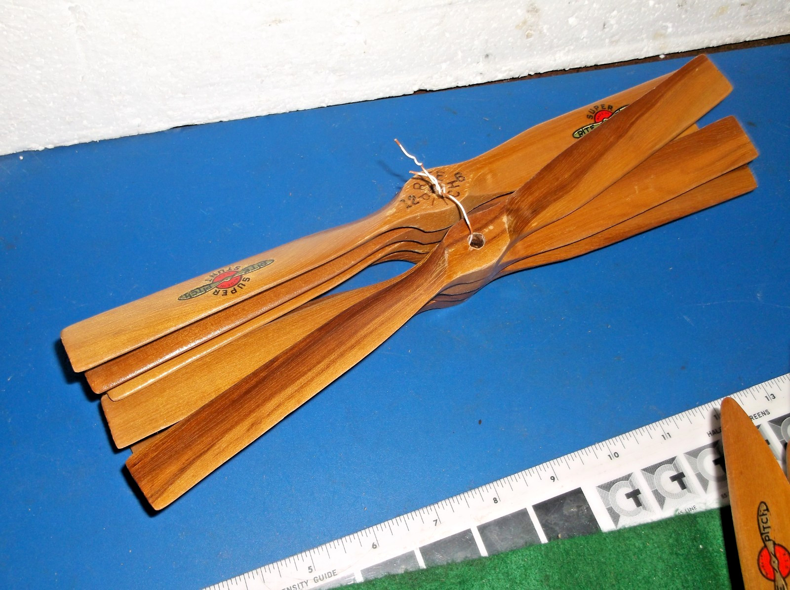 NEW vintage8 (RITE PITCH)  wooden airplane propeller 12" X6" EXCELLENT COND.