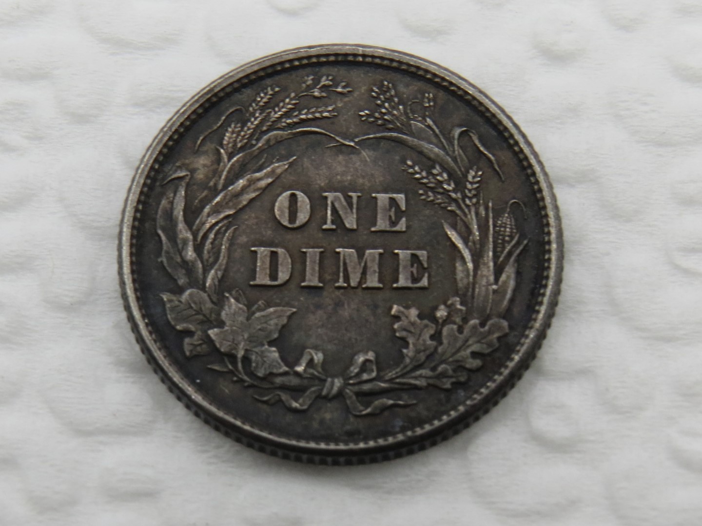 1892 P Barber Dime - AU - Beautiful Dark Toning - Sharp Strike