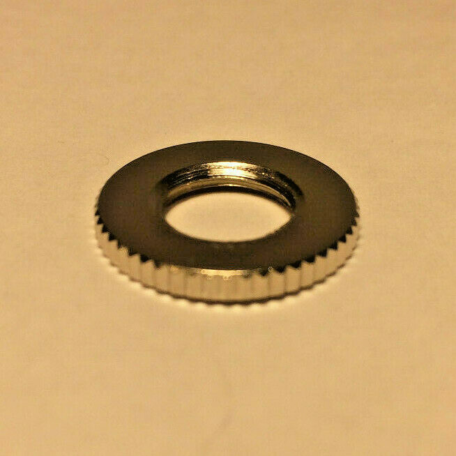 New Nickel Plated Brass Knurled Locknut, 1/8 IP Threads, 3/4" O.D. #LN720N