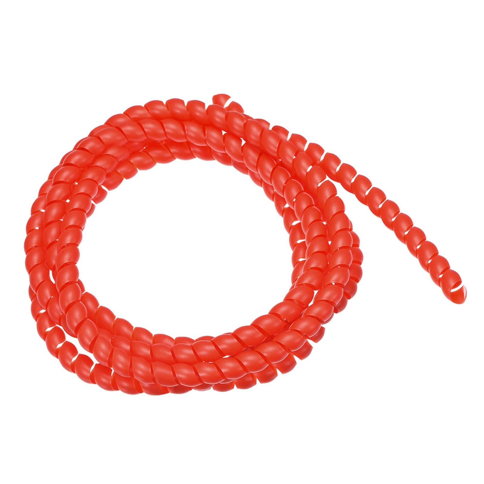Rebower Spiral Tube Wrap Management Pipe Flexible Cord 8mm x 10mm / 2M, Red