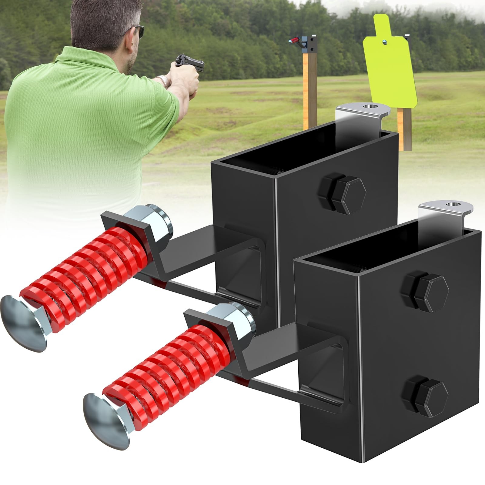 2x4 Steel Target Hanger AR500 Shooting Target Stand Brackets Targets Holders for