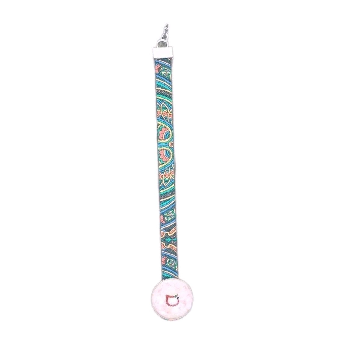 Handmade Resin Charm Boho Adjustable Woven Strap With Beaded Accent