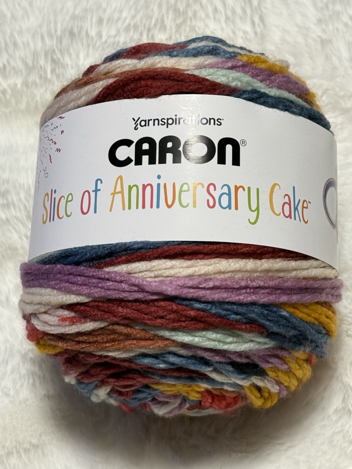 Yarnspirations Caron Slice of Anniversary Cake Yarn Book Club 285 Yds Acrylic