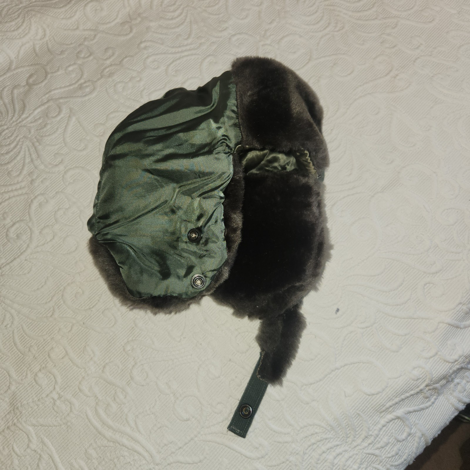 Vtg US USAF Military Winter Pilot Fur Hat Helmet Sz M 1960s  Greenbrier Rare