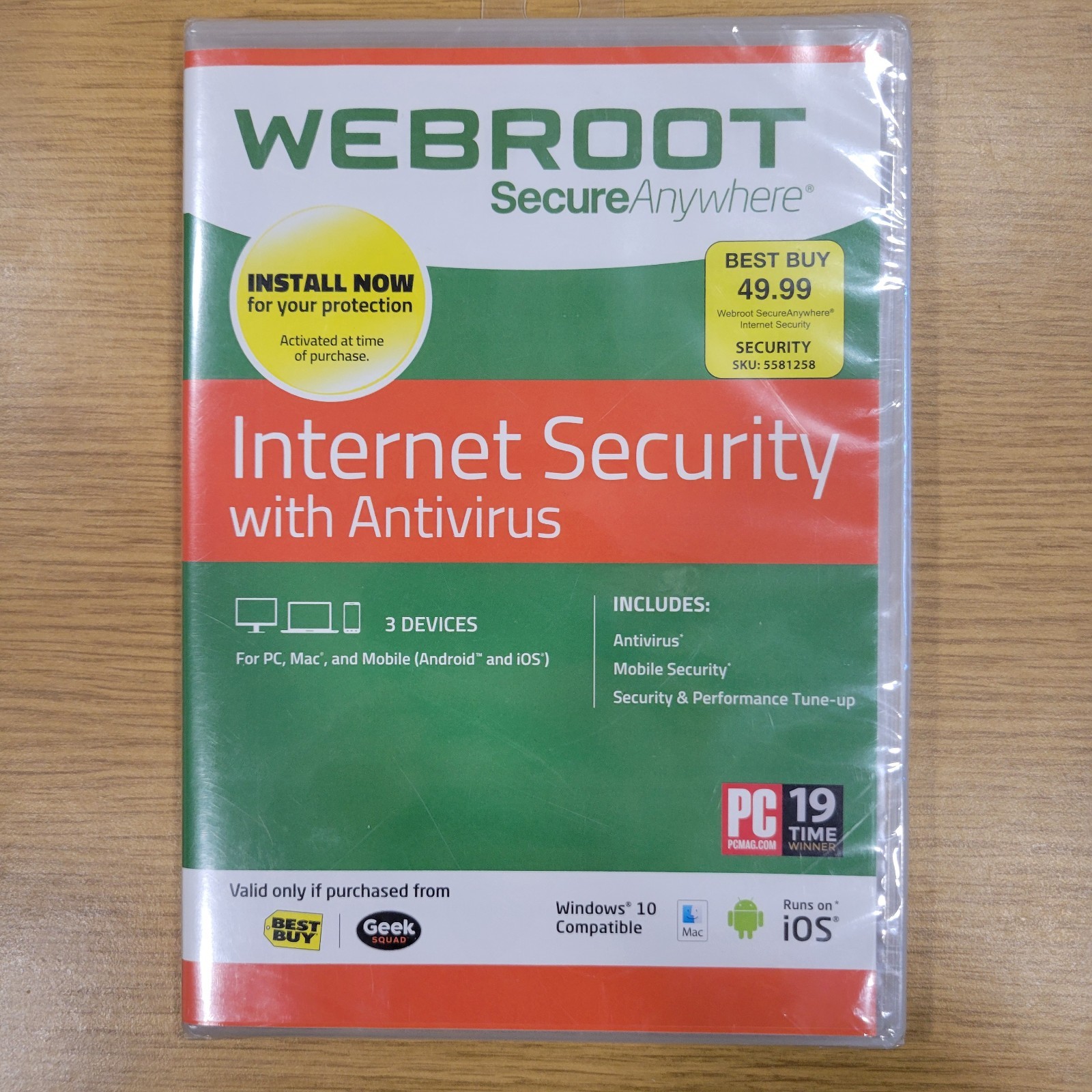 Webroot Secure Anywhere Internet Security With Antivirus - NEW and SEALED