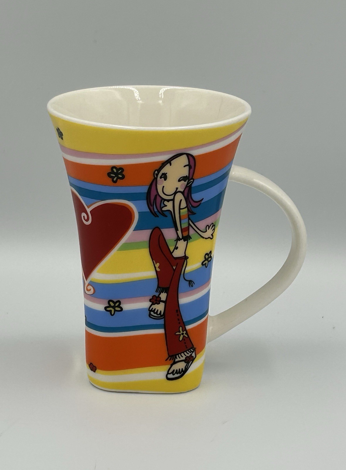 Rachel Ellen Whimsical Yuppy Cup 90's Small Collectible Vibrant Colours