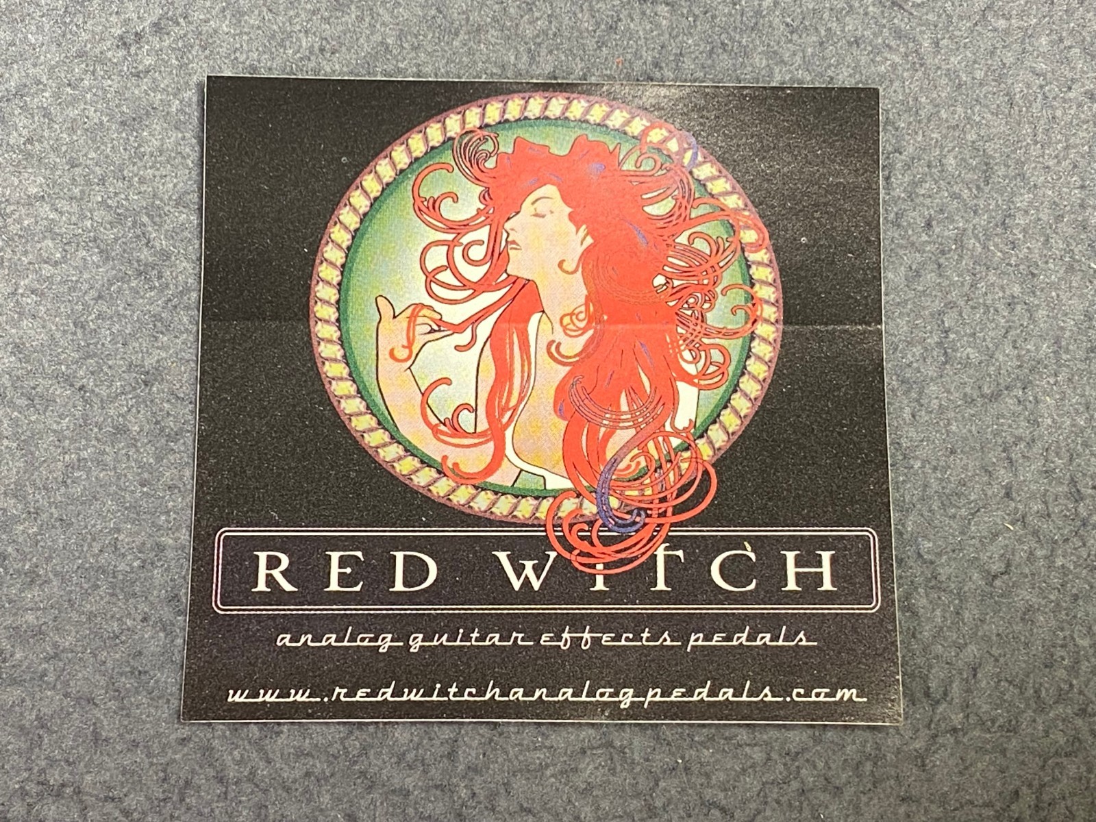 Red Witch Guitar Pedal Sticker 3x3 Famulus Titan Medusa Pentavocal Fuzz God