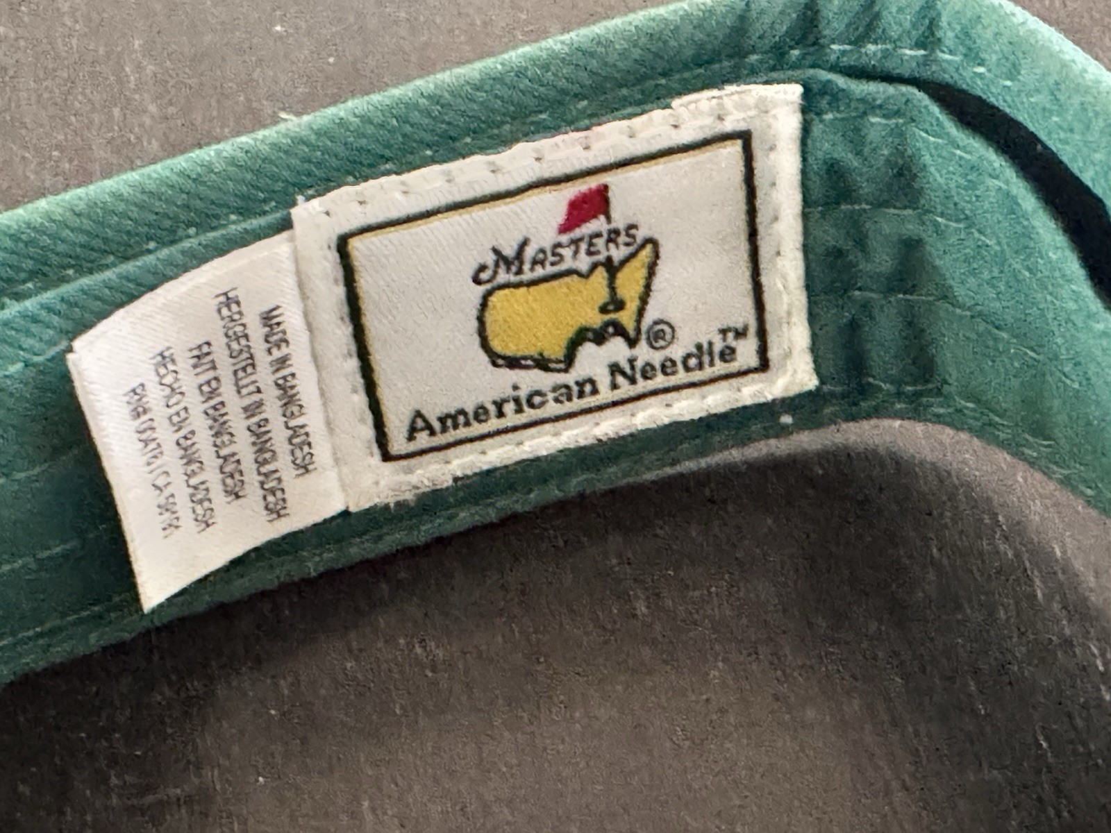 Youth Masters American Needle Green Cotton Adjustable Golf Visor Embroidered