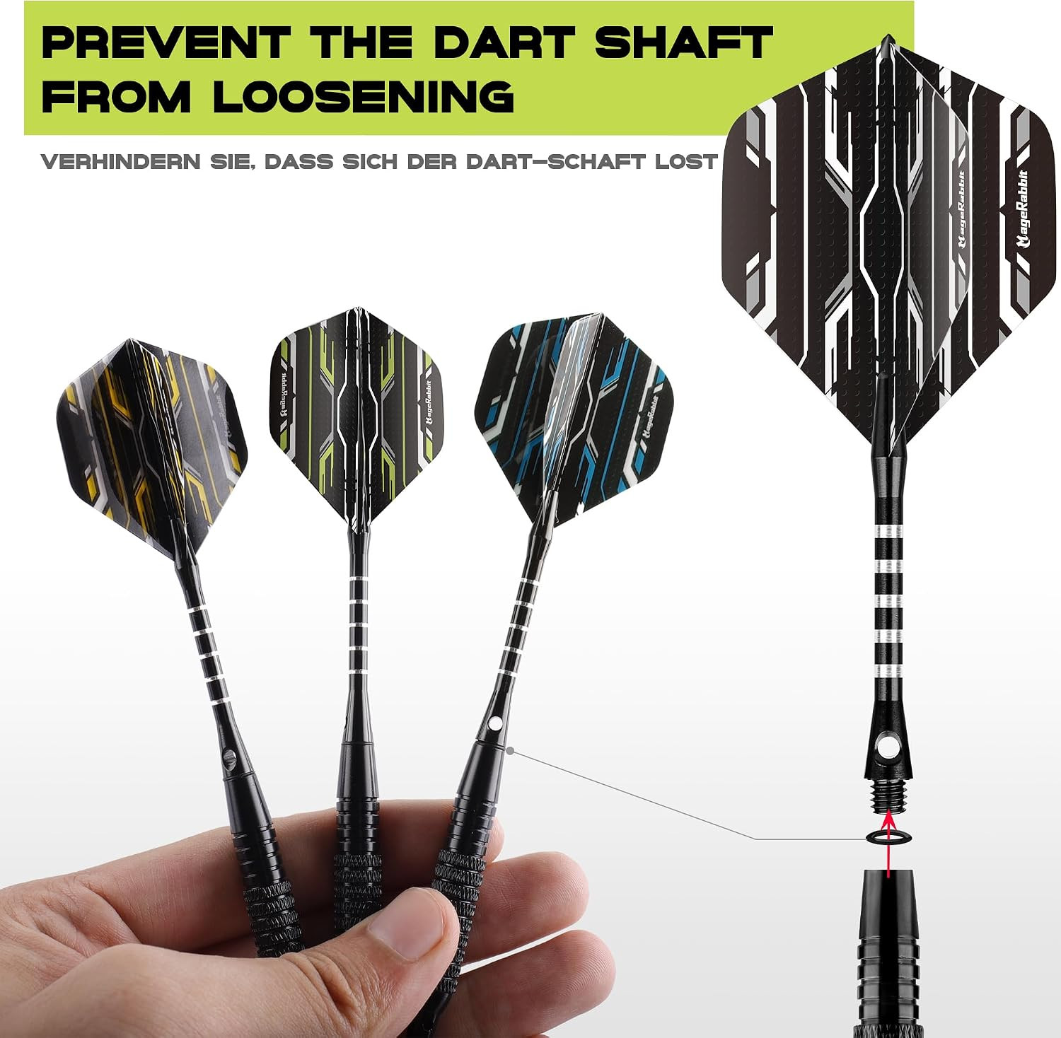 Darts Plastic Tip,Soft Tip Darts Set，3Pack 18G with Extra Tip,Dart Flights