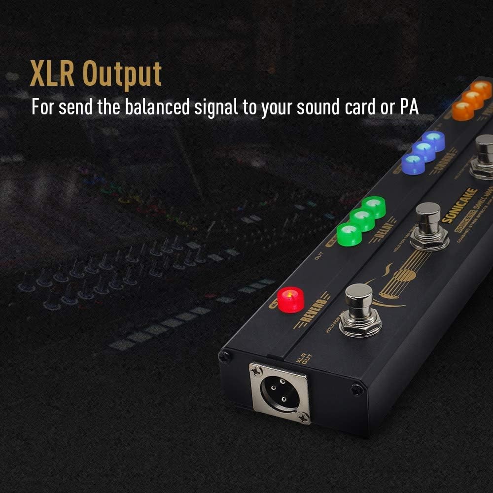 Elite Acoustic Guitar Effects Pedal: Multi-Effects Preamp With Chorus & Delay