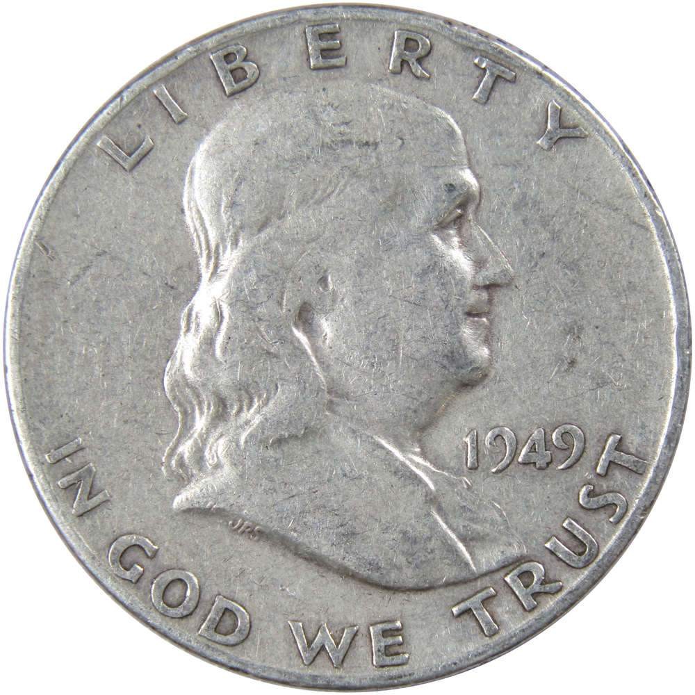 1949 S Franklin Half Dollar Circulated Silver 50c Coin Collectible